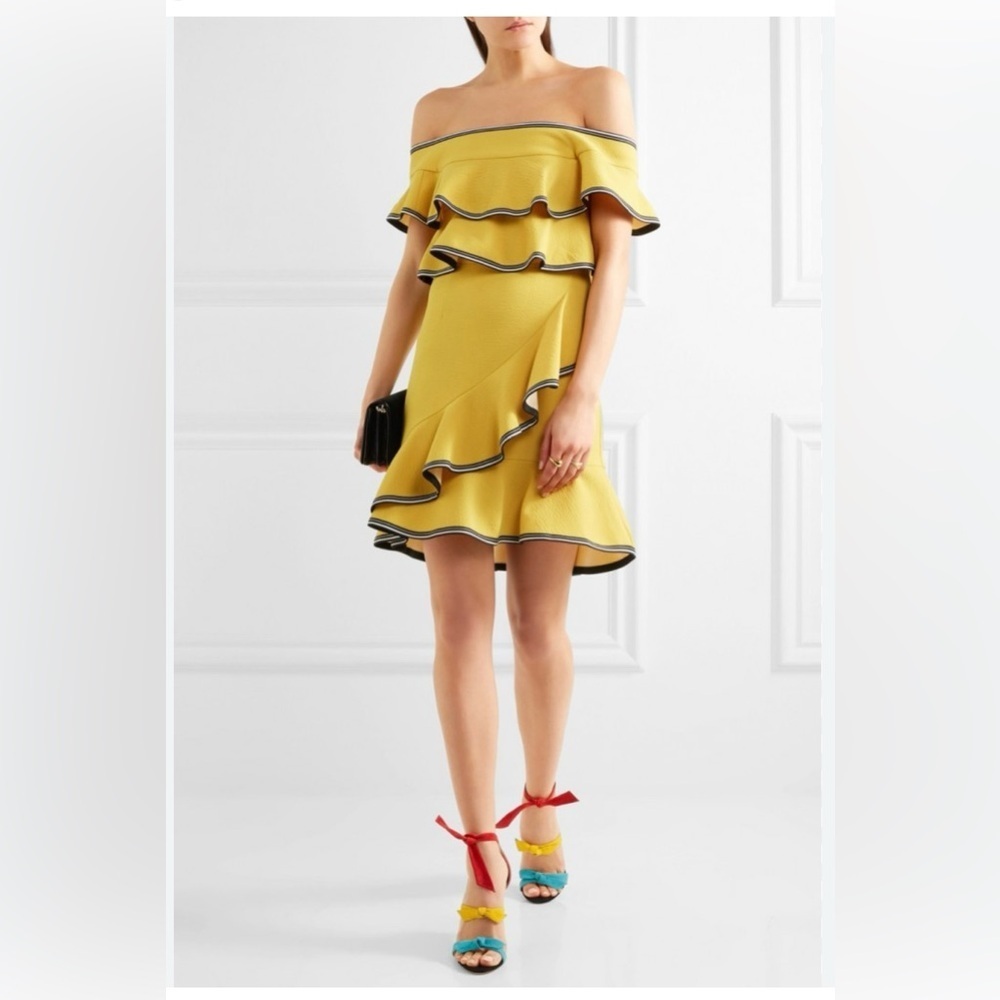 Rebecca Vallance - Courtside Mini Ruffle Dress - size 10 - EUC